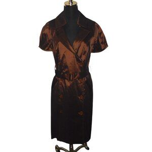 OC OC Brown Double Breasted Dress With Belt Vintage NWOT Size 10